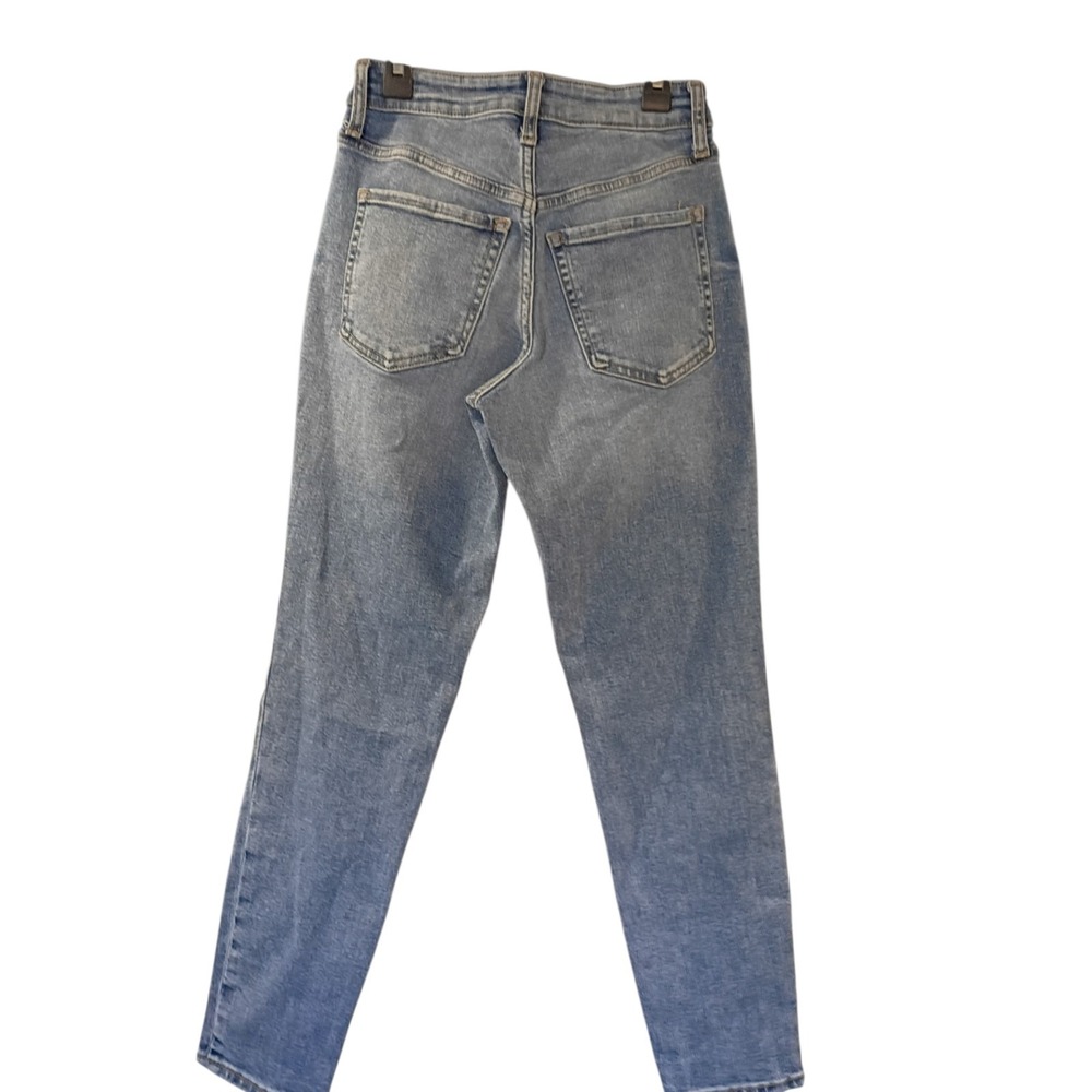 Old Navy Jeans Women's Size 0 O.G. Straight High Rise Ultra Stretch Blue Denim - Picture 2 of 5
